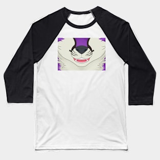 Purple Fox Face Baseball T-Shirt